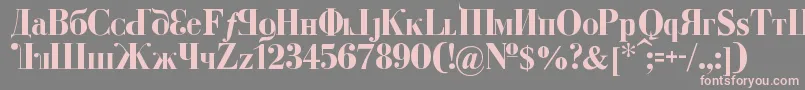 KremlinDumaBold Font – Pink Fonts on Gray Background