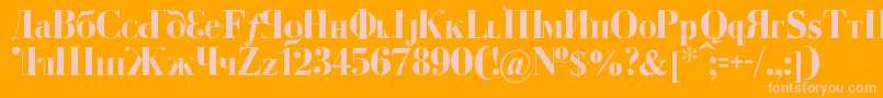 Police KremlinDumaBold – polices roses sur fond orange