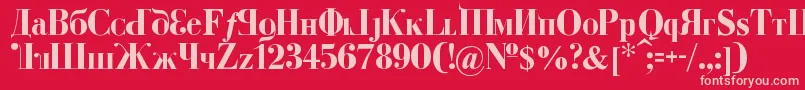 KremlinDumaBold Font – Pink Fonts on Red Background