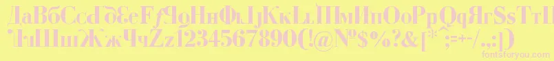 KremlinDumaBold Font – Pink Fonts on Yellow Background