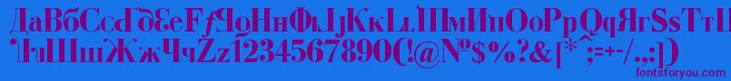 KremlinDumaBold Font – Purple Fonts on Blue Background