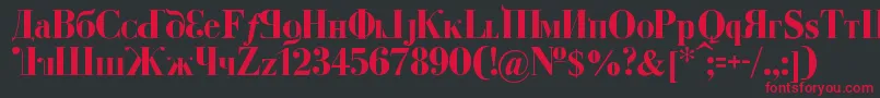 KremlinDumaBold Font – Red Fonts on Black Background