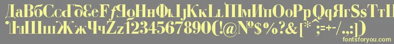 KremlinDumaBold Font – Yellow Fonts on Gray Background