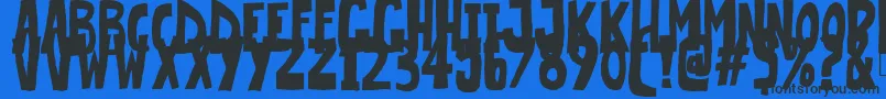 VeryPopular-fontti – mustat fontit sinisellä taustalla