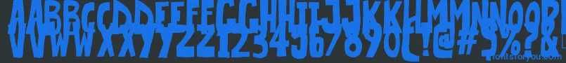 VeryPopular Font – Blue Fonts on Black Background