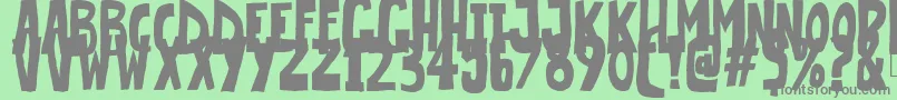 VeryPopular Font – Gray Fonts on Green Background