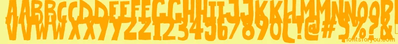 VeryPopular Font – Orange Fonts on Yellow Background