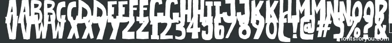 VeryPopular-fontti – valkoiset fontit mustalla taustalla