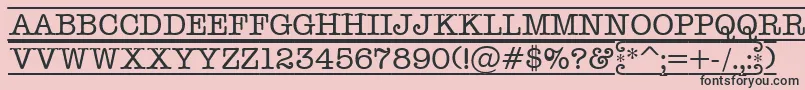 フォントAOldtyperdcfr – ピンクの背景に黒い文字