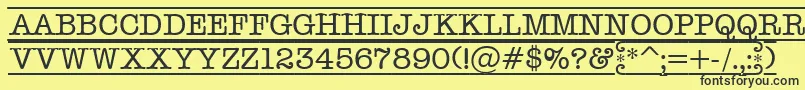 AOldtyperdcfr Font – Black Fonts on Yellow Background