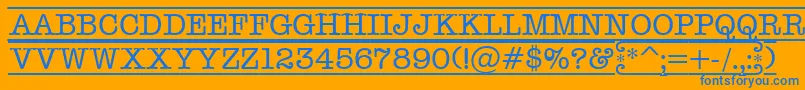 AOldtyperdcfr Font – Blue Fonts on Orange Background