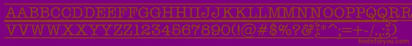 AOldtyperdcfr-fontti – ruskeat fontit violetilla taustalla