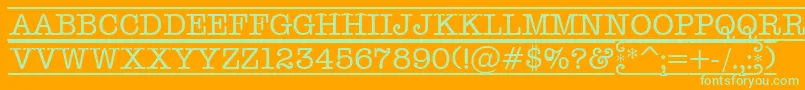 AOldtyperdcfr Font – Green Fonts on Orange Background