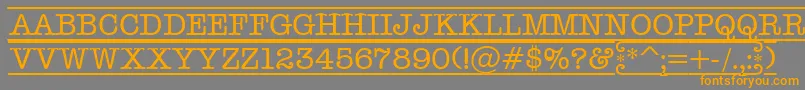 More about AOldtyperdcfr Font AOldtyperdcfr Font – Orange Fonts on Gray Background