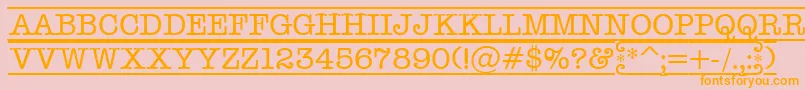 AOldtyperdcfr Font – Orange Fonts on Pink Background