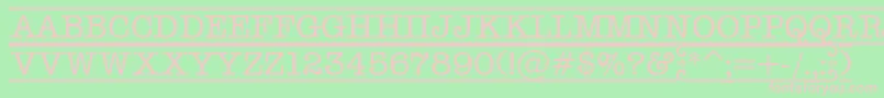 AOldtyperdcfr Font – Pink Fonts on Green Background