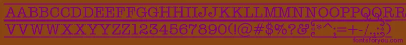 AOldtyperdcfr Font – Purple Fonts on Brown Background