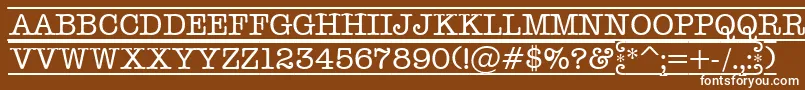 AOldtyperdcfr Font – White Fonts on Brown Background