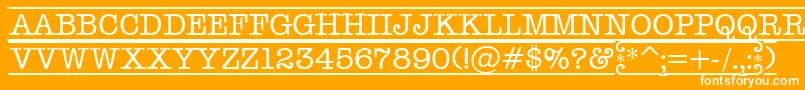 AOldtyperdcfr Font – White Fonts on Orange Background