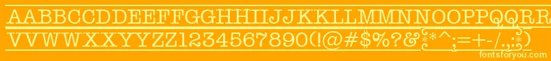More about AOldtyperdcfr Font AOldtyperdcfr Font – Yellow Fonts on Orange Background