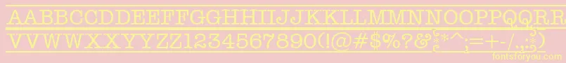 Подробнее о шрифте AOldtyperdcfr Шрифт AOldtyperdcfr – жёлтые шрифты на розовом фоне