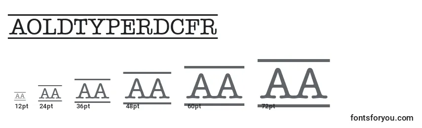 Размеры шрифта AOldtyperdcfr