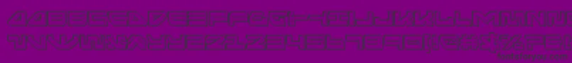 Seariderfalconengrave-Schriftart – Schwarze Schriften auf violettem Hintergrund