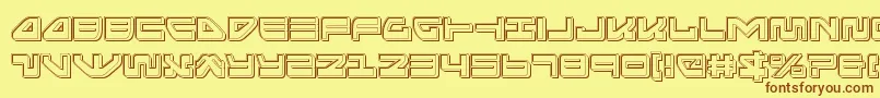 Seariderfalconengrave-fontti – ruskeat fontit keltaisella taustalla