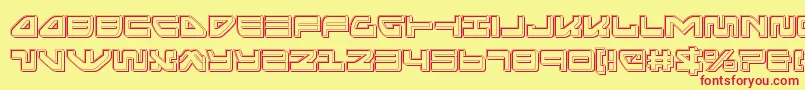 Seariderfalconengrave Font – Red Fonts on Yellow Background