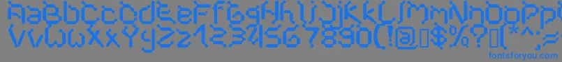 Cybernet Font – Blue Fonts on Gray Background