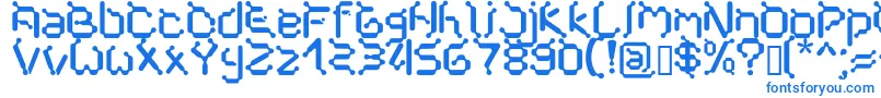 Шрифт Cybernet – синие шрифты на белом фоне