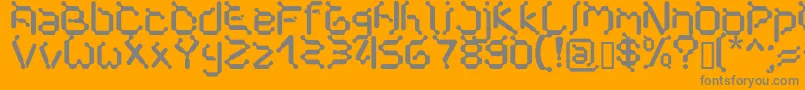 Cybernet Font – Gray Fonts on Orange Background