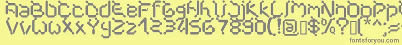 フォントCybernet – 黄色の背景に灰色の文字