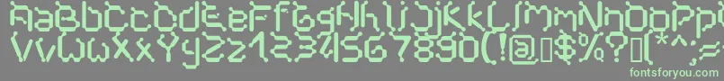 Cybernet Font – Green Fonts on Gray Background