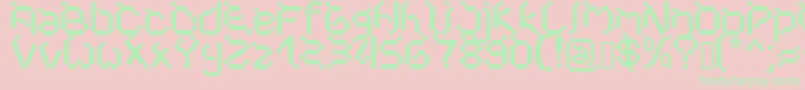 Cybernet Font – Green Fonts on Pink Background