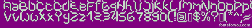 フォントCybernet – 紫の背景に緑のフォント