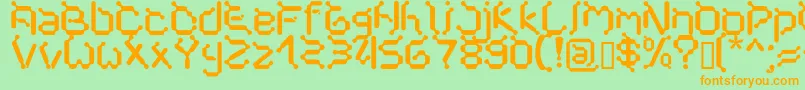 Cybernet Font – Orange Fonts on Green Background