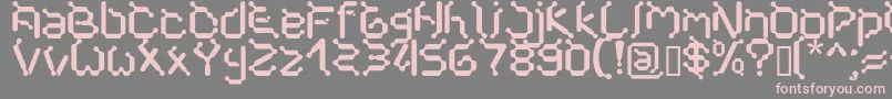 フォントCybernet – 灰色の背景にピンクのフォント