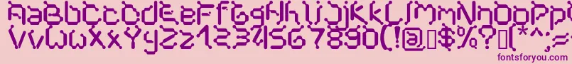 Cybernet Font – Purple Fonts on Pink Background