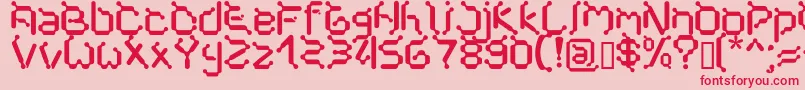 Cybernet Font – Red Fonts on Pink Background