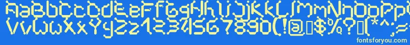 フォントCybernet – 黄色の文字、青い背景