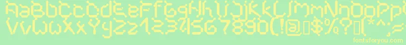 Cybernet Font – Yellow Fonts on Green Background