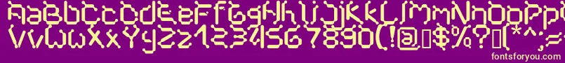 Cybernet Font – Yellow Fonts on Purple Background