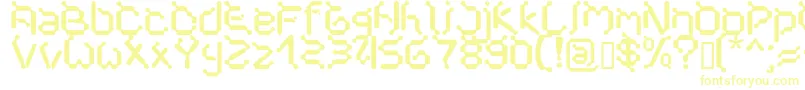Cybernet-Schriftart – Gelbe Schriften auf weißem Hintergrund