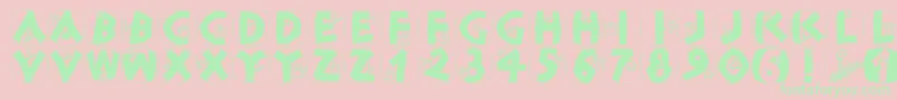 fuente Classicapsxmas – Fuentes Verdes Sobre Fondo Rosa