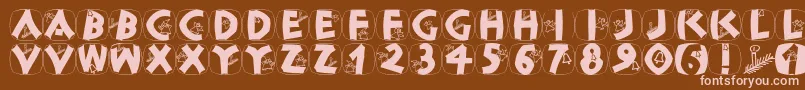 fuente Classicapsxmas – Fuentes Rosadas Sobre Fondo Marrón