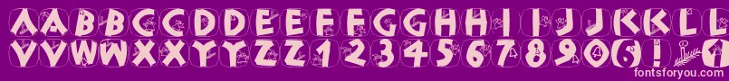 Classicapsxmas Font – Pink Fonts on Purple Background