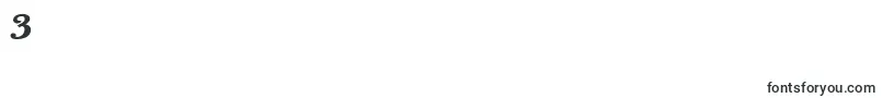 Fradex-Schriftart – Schriften für die Ziffer 3