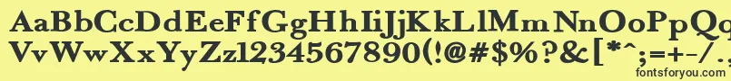 Fradex Font – Black Fonts on Yellow Background