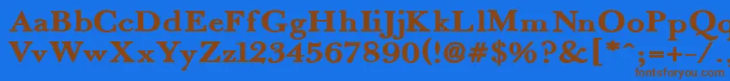 Шрифт Fradex – коричневые шрифты на синем фоне
